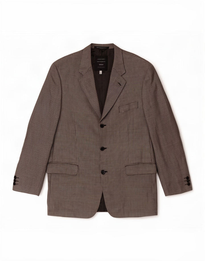 Marks & Spencer Herre St. Michael Blazer Jacket UK 42 Large Grey Check