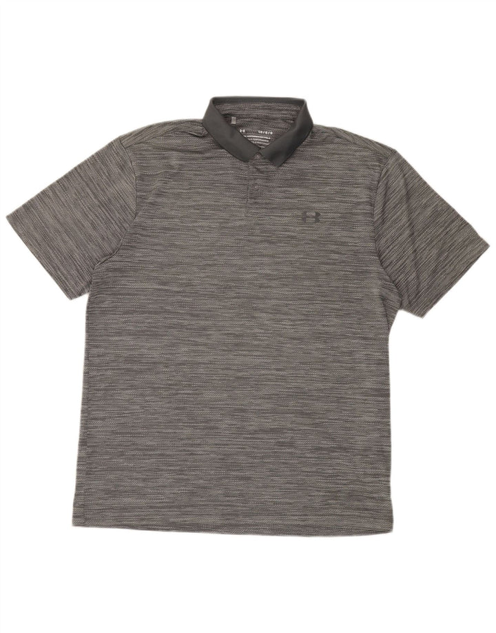 Under Armour Herre Polo Shirt Stor Grå Flecked Polyester