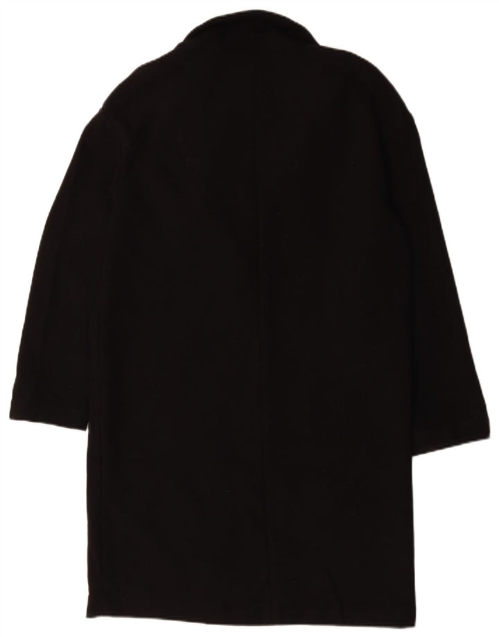Topshop Dame Oversized Overfrakke UK 10 Small Black Polyester