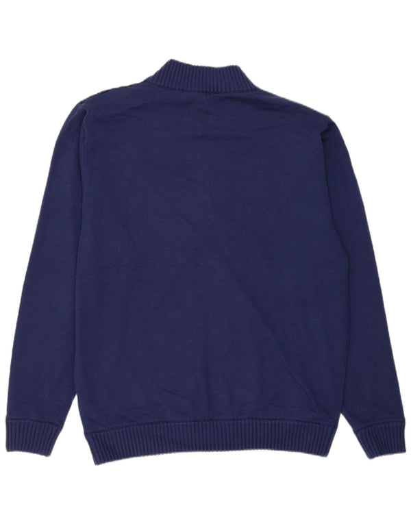 Calvin Klein Herre Golf Zip Neck Jumper Sweater XL Marineblå Stribet