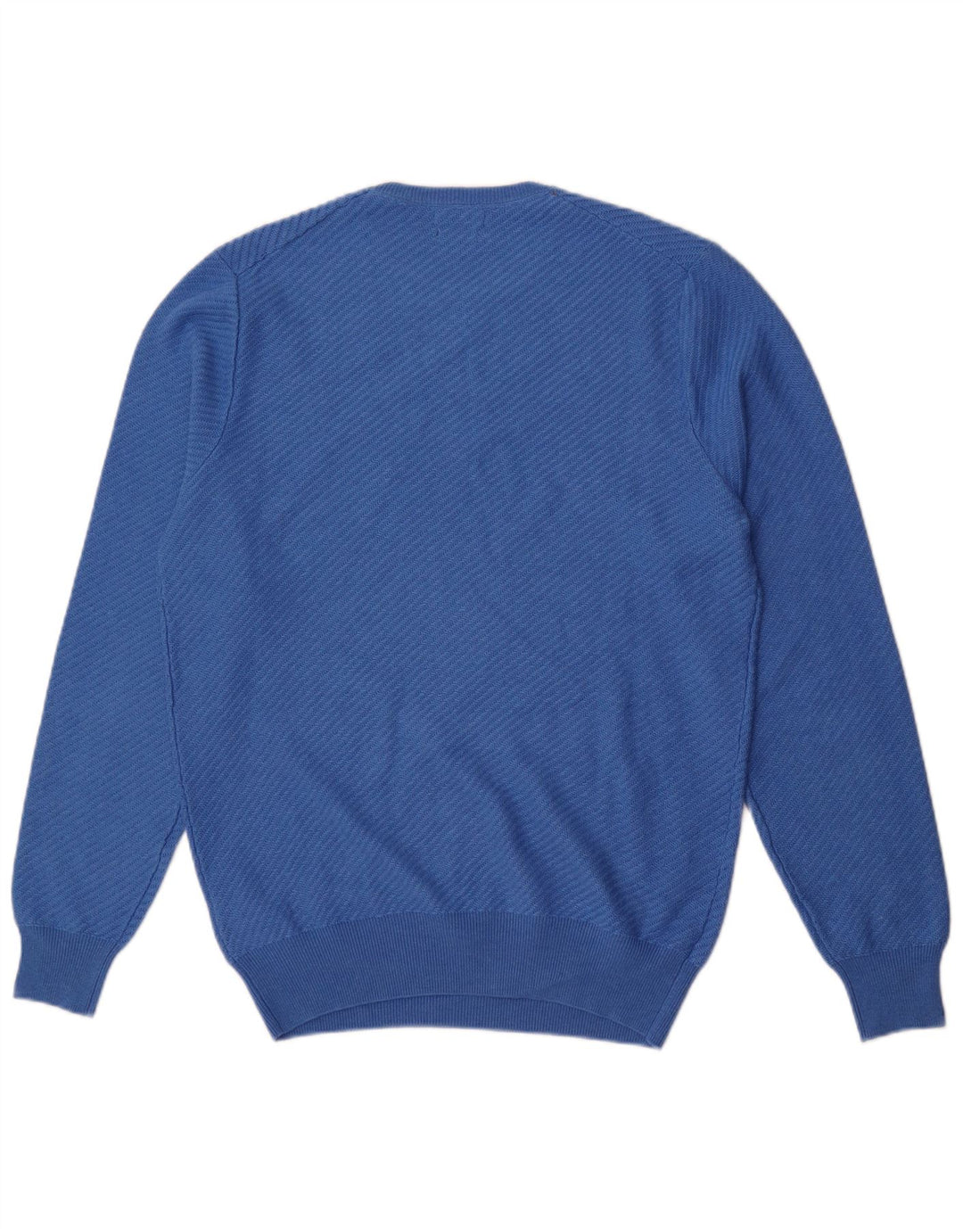 Massimo Dutti Herre Crew Neck Jumper Sweater Stor Blå Bomuld