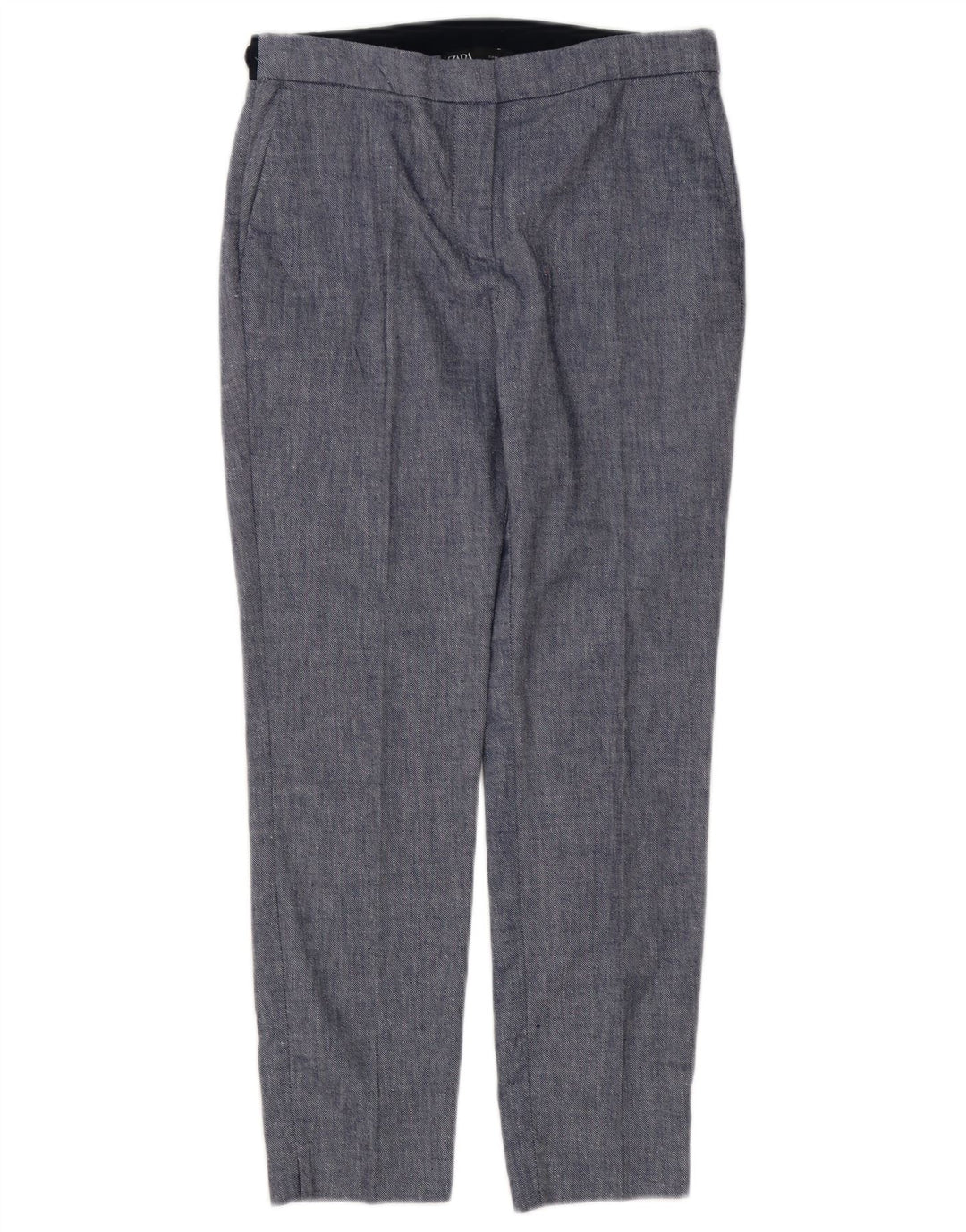 Zara Dame Slim Chino Bukser Medium W28 L27 Blå Colourblock