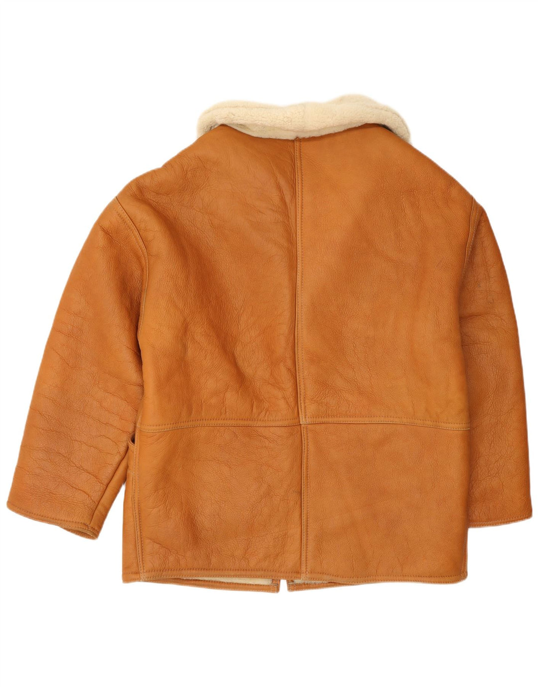 Vintage Dame Shearling Jacket UK 18 XL Brun Shearling