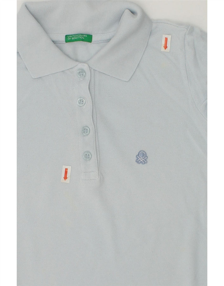 BENETTON Girls Polo Shirt 4-5 Years XS Blue | Vintage Benetton | Thrift | Second-Hand Benetton | Used Clothing | Messina Hembry 