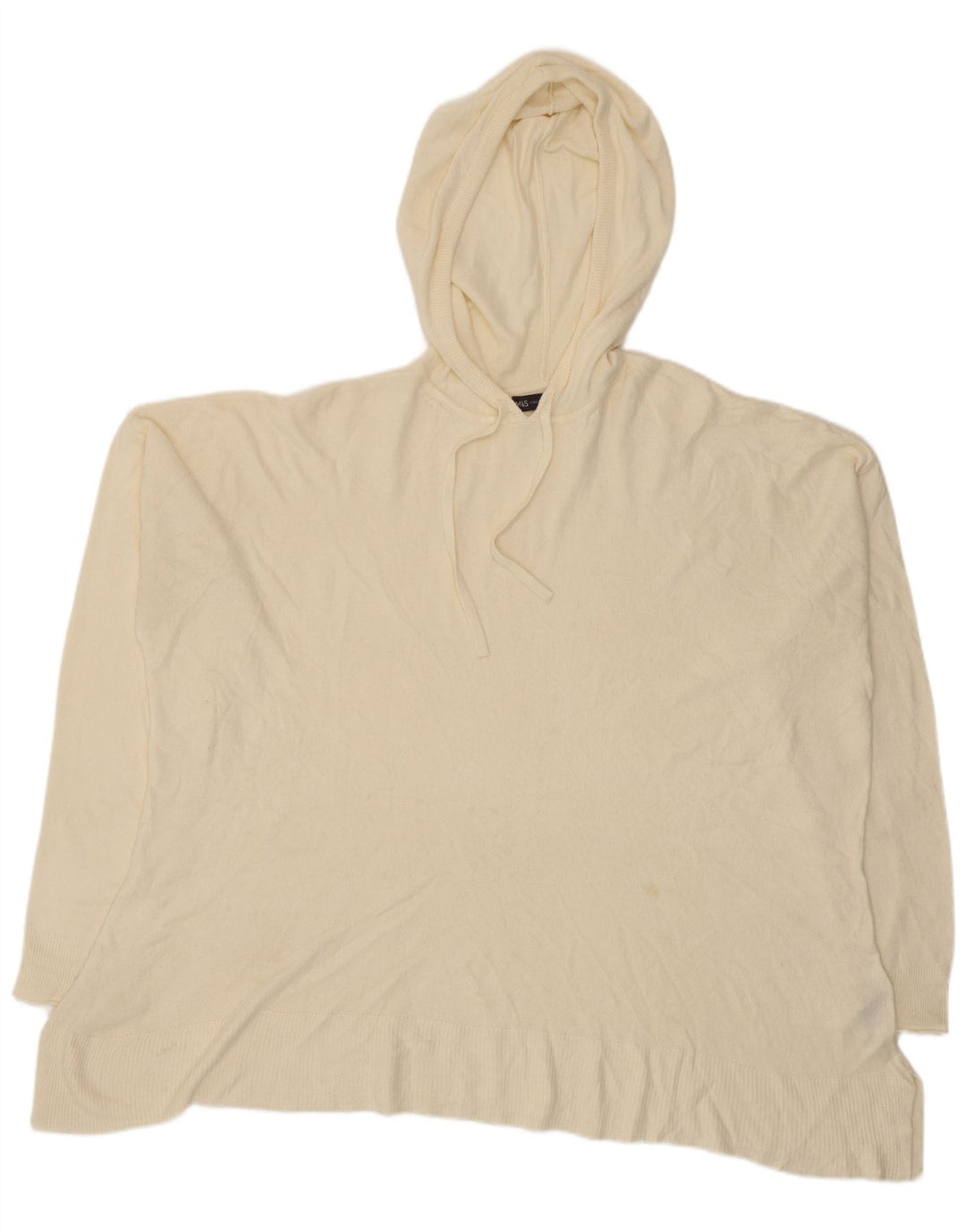 Marks & Spencer Dame-hættetrøje oversize sweater UK 18 XL Beige