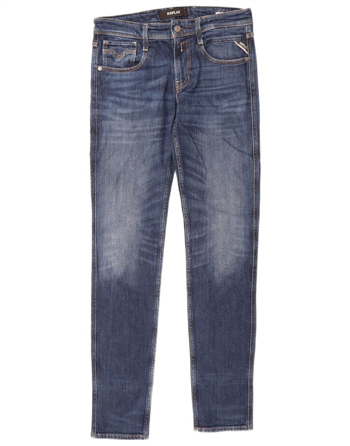 Replay Herre Anbass Slim Jeans W30 L36 Blå Bomuld