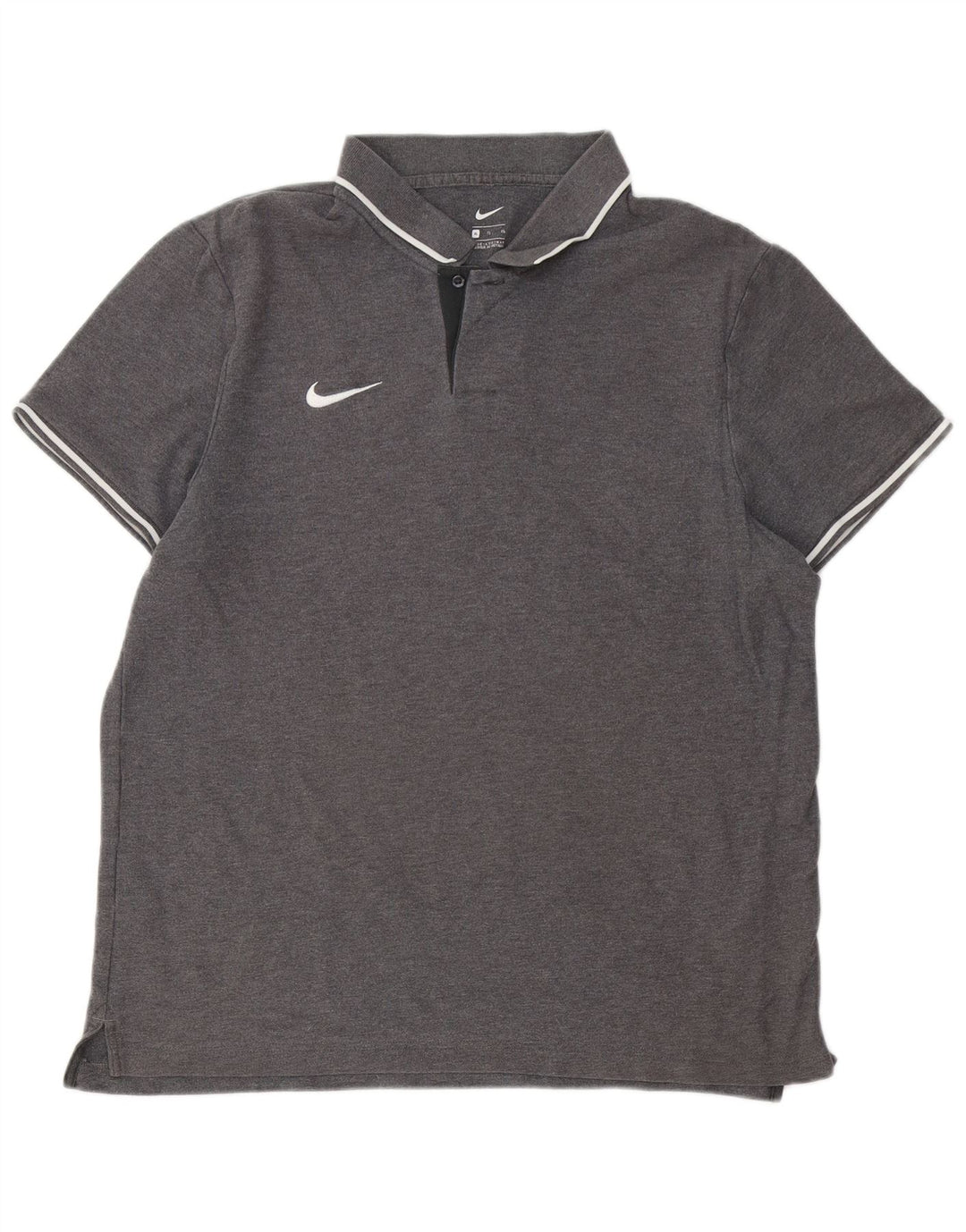 NIKE herre poloshirt XL grå bomuld