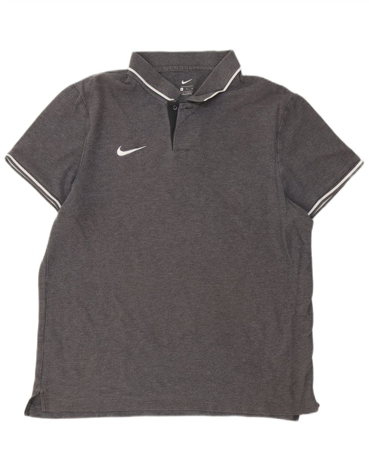 NIKE herre poloshirt XL grå bomuld