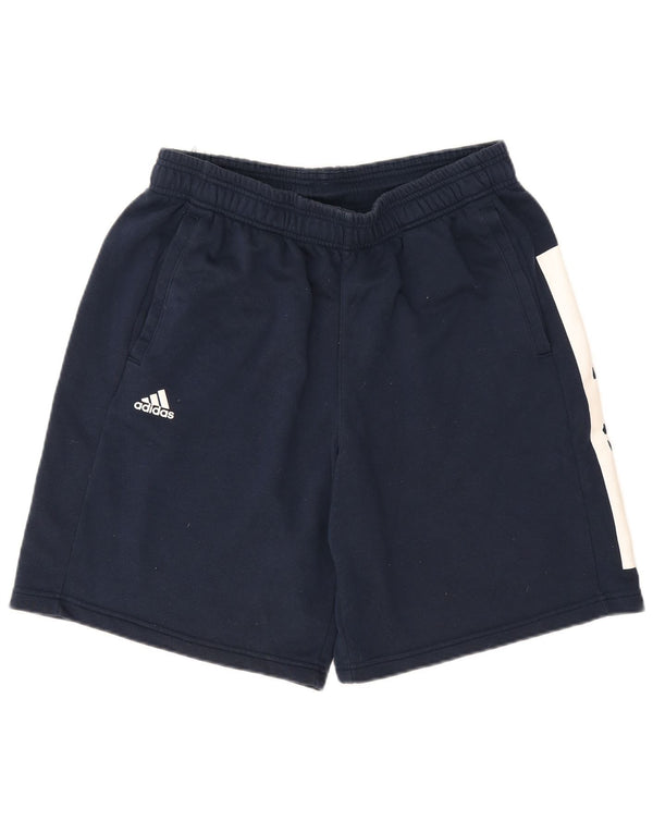 Adidas Herre Climalite grafiske sportsshorts Large Navy Blue Colourblock