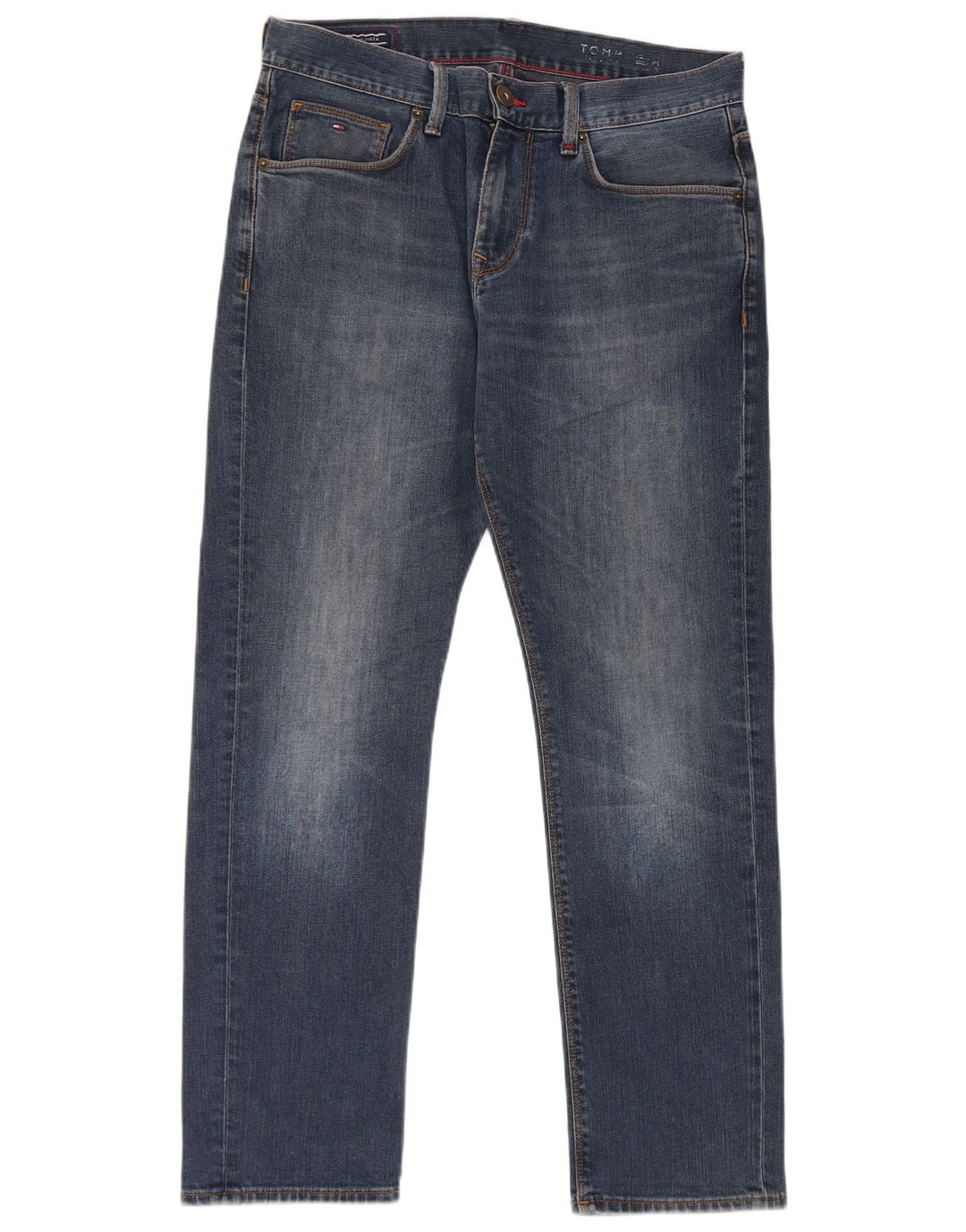 Tommy Hilfiger Herre Slim Jeans W31 L30 Blå Bomuld