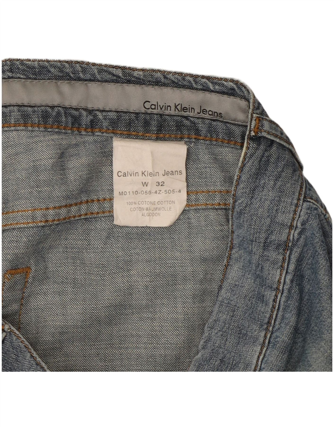 Calvin Klein Dame Straight Jeans W32 L27 Blå Bomuld