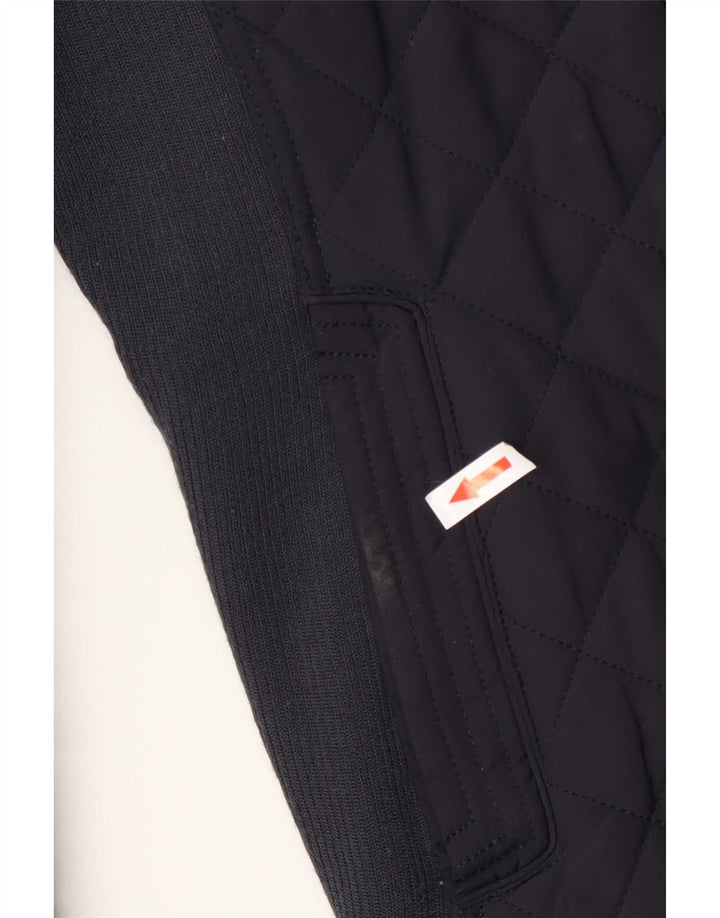 Zara Quiltet jakke til kvinder UK 10 Small Navy Blue