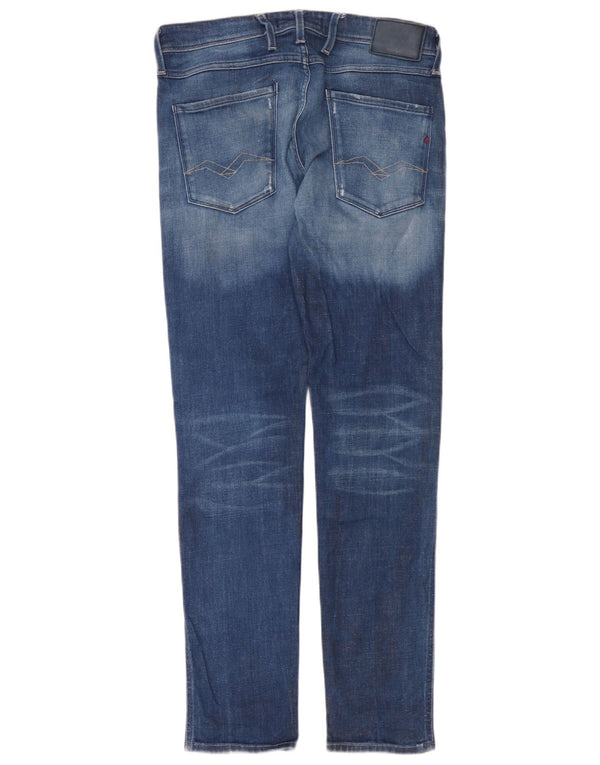 Replay Herre Slim Jeans W32 L32 Blå Bomuld