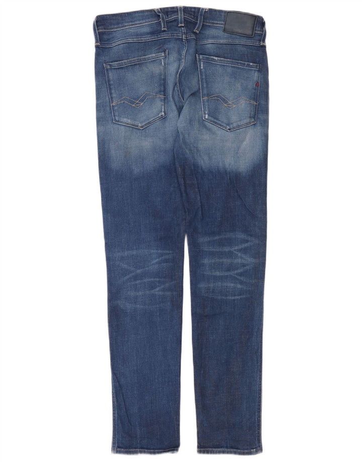 Replay Herre Slim Jeans W32 L32 Blå Bomuld