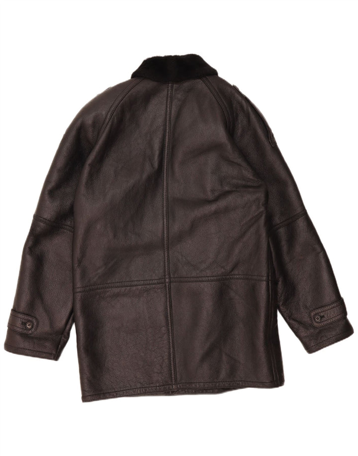 Vintage Herre Shearling Jacket IT 46 Small Black Shearling
