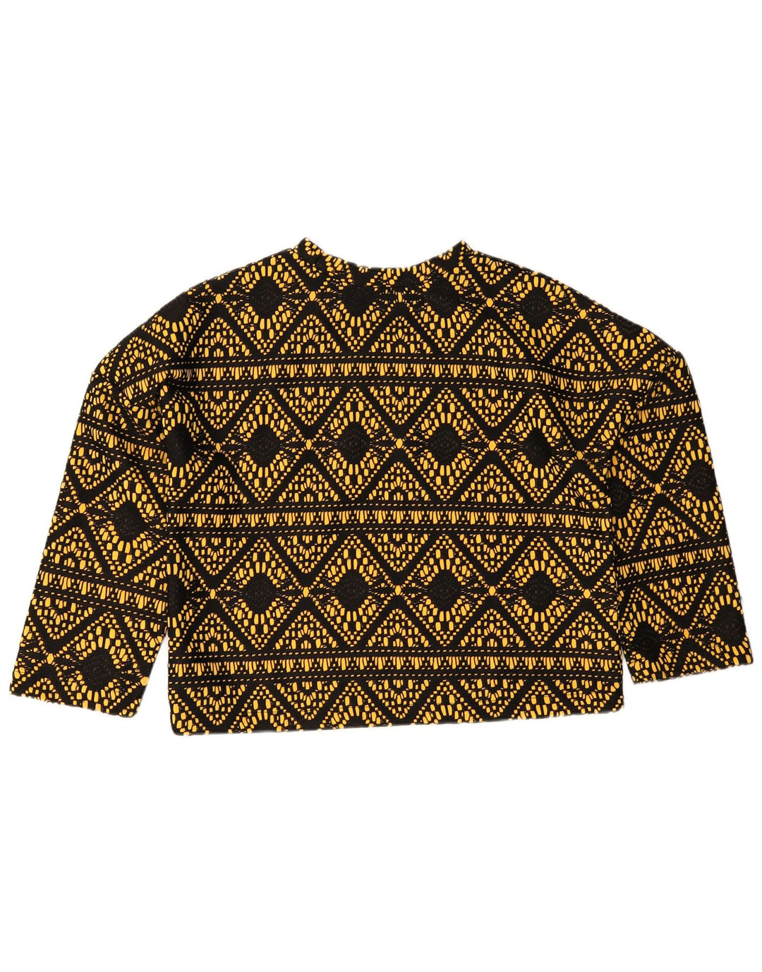 Zara Dame Trafaluc Oversized Top 3/4 ærme UK 10 Lille Sort Geometrisk