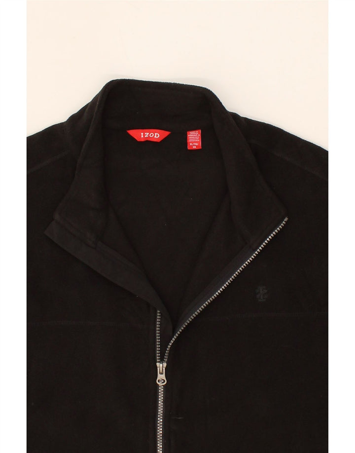 IZOD Mens Fleece Gilet UK 42 XL Black Polyester Vintage Izod and Second-Hand Izod from Messina Hembry 