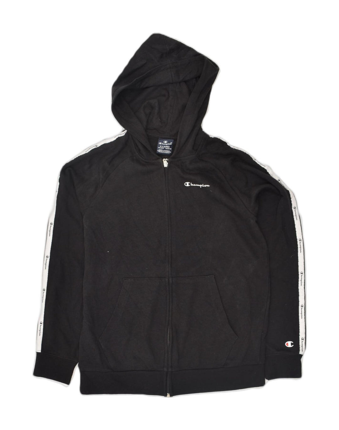 CHAMPION Boys Zip Hoodie Sweater 13-14 Years XL Black Cotton | Vintage Champion | Thrift | Second-Hand Champion | Used Clothing | Messina Hembry 