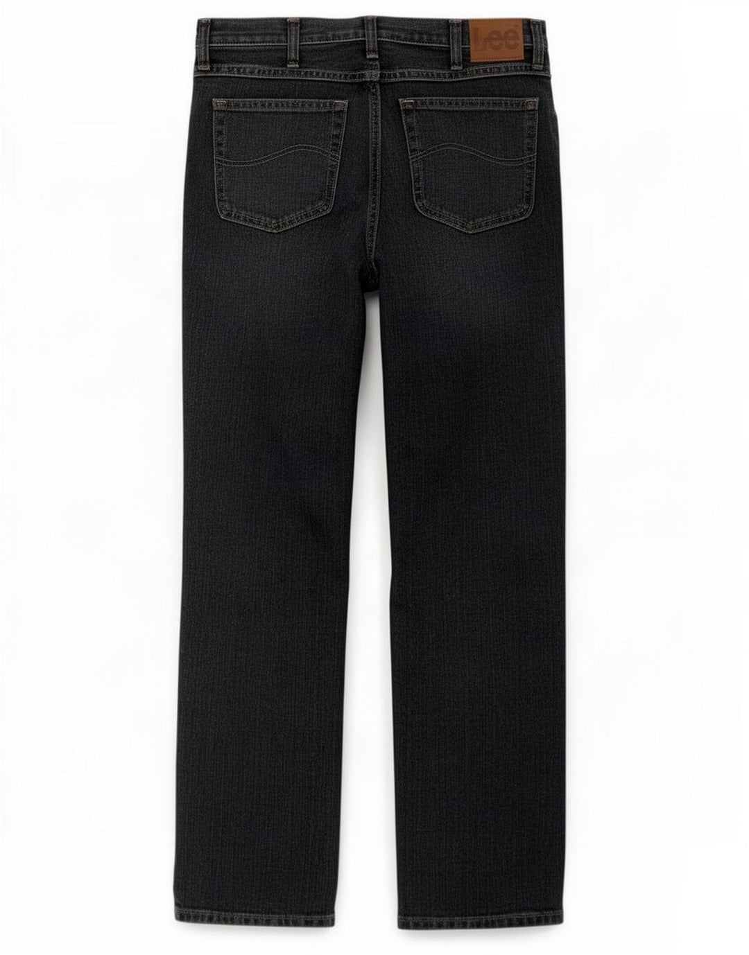 Lee Herre Regular Fit Straight Jeans W34 L32 Marineblå Bomuld