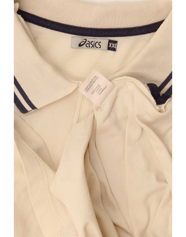 Asics herre poloshirt 2XL beige bomuld