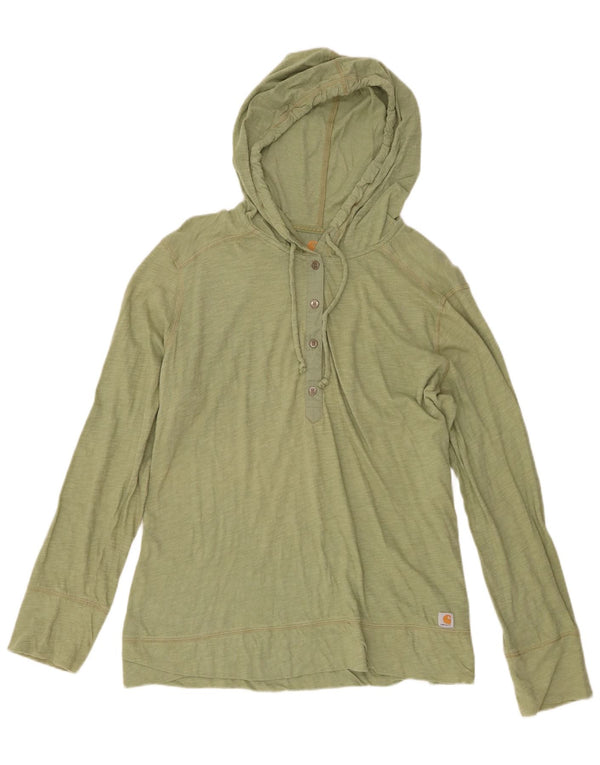 Carhartt Dame Hætte Top Langærmet US 16/18 XL Grøn Bomuld
