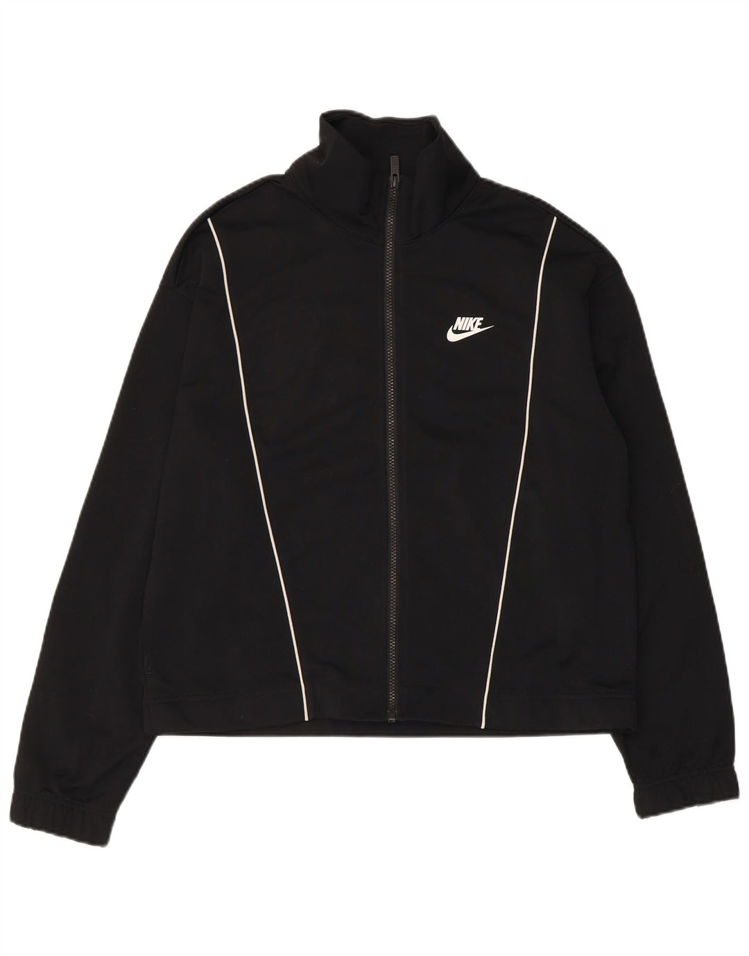 Nike træningsdragt topjakke til kvinder UK 14 Medium Sort Polyester