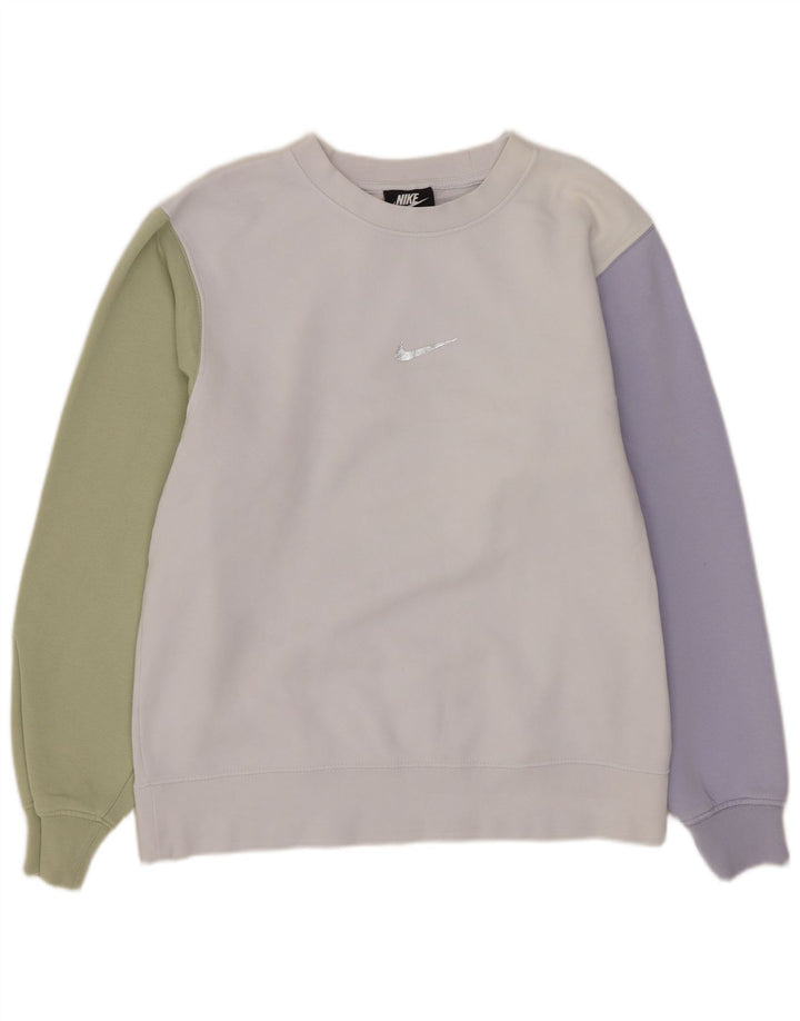 Nike Oversized Sweatshirt Jumper UK 6 XS Flerfarvet Colourblock