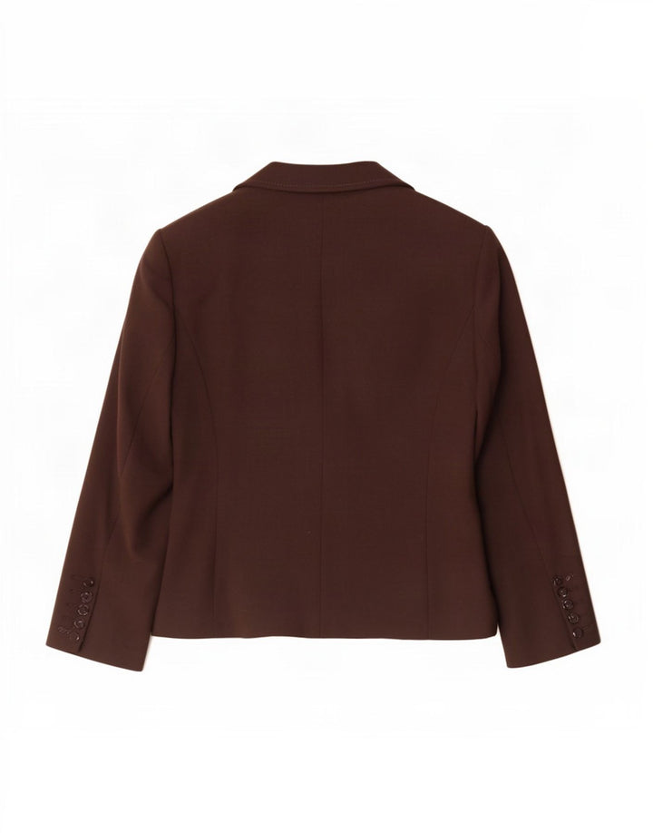 Marks & Spencer Dame 2-knaps blazerjakke UK 16 Stor brun polyester