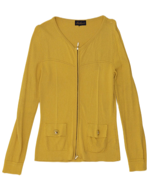 Luisa Spagnoli Dame Cardigan Sweater UK 14 Medium Gul