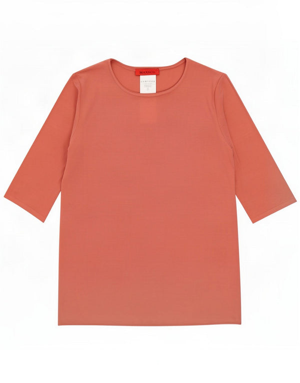 Max & Co. Dame Top 3/4 ærmer UK 12 Medium Pink Polyester