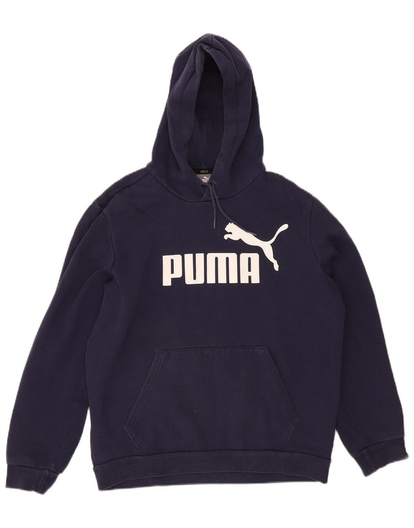 Puma grafisk hættetrøje til mænd, lille marineblå bomuld