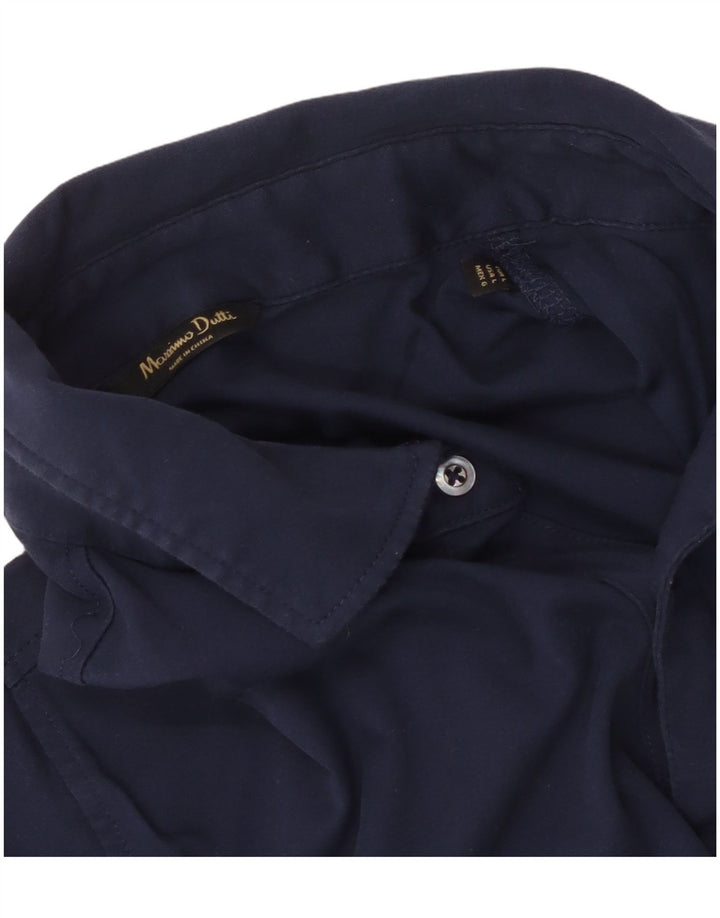 Massimo Dutti Herre Polo Shirt Large Navy Blue