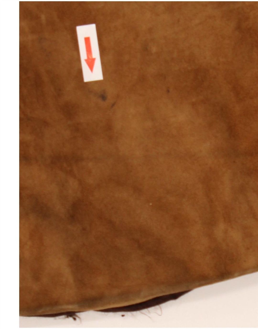 Vintage dame ruskindsjakke UK 12 Medium Brown Colourblock