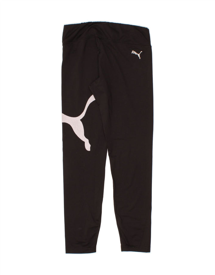 PUMA Womens Graphic Leggings UK 14 medium Black Polyester Vintage Puma and Second-Hand Puma from Messina Hembry 