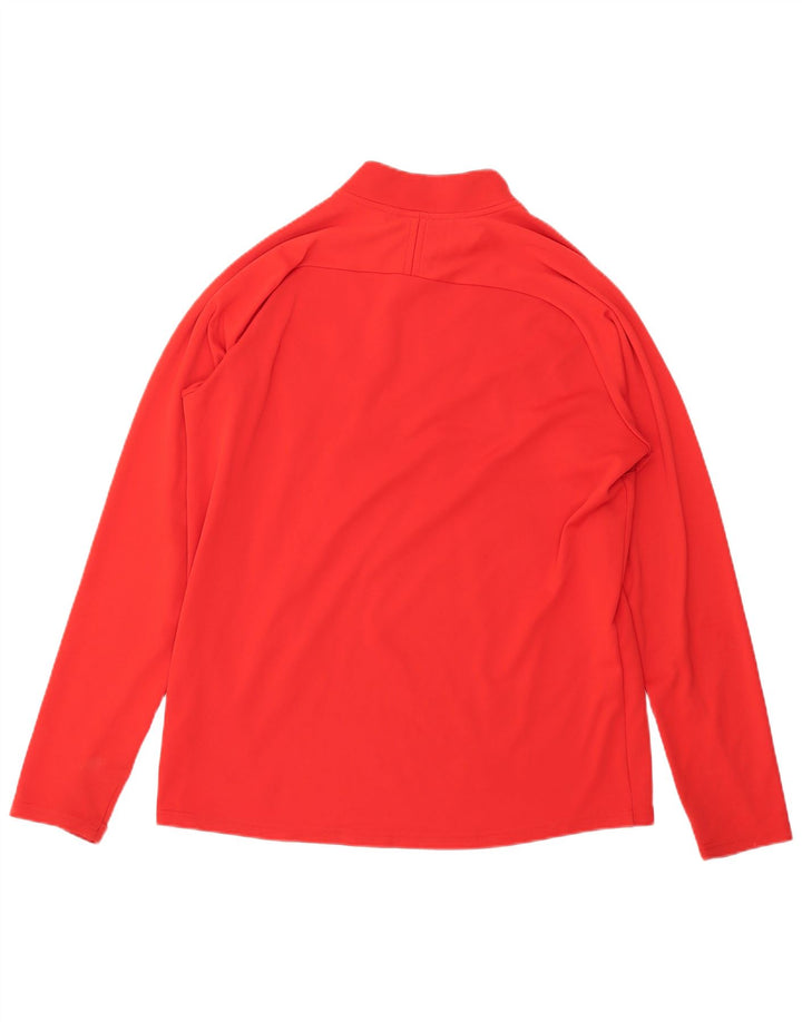 Nike Herre Dri Fit Grafisk Pullover med lynlåshals Træningsdragt Top Stor Rød