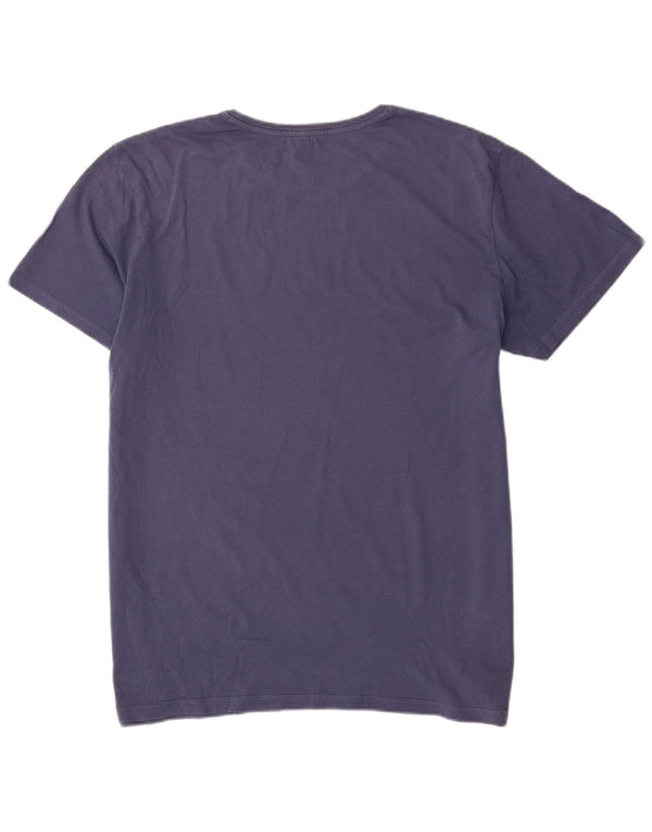 Timberland Mens Graphic T-Shirt Top XL Navy Blue Cotton