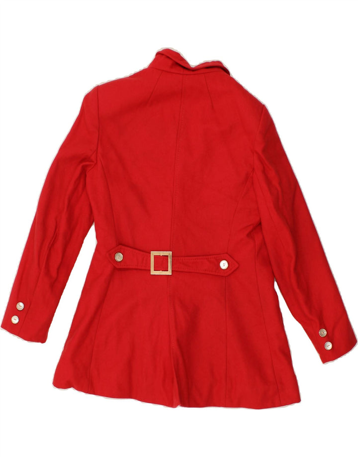 VINTAGE Womens Double Breasted Coat IT 42 Medium Red Vintage Vintage and Second-Hand Vintage from Messina Hembry 