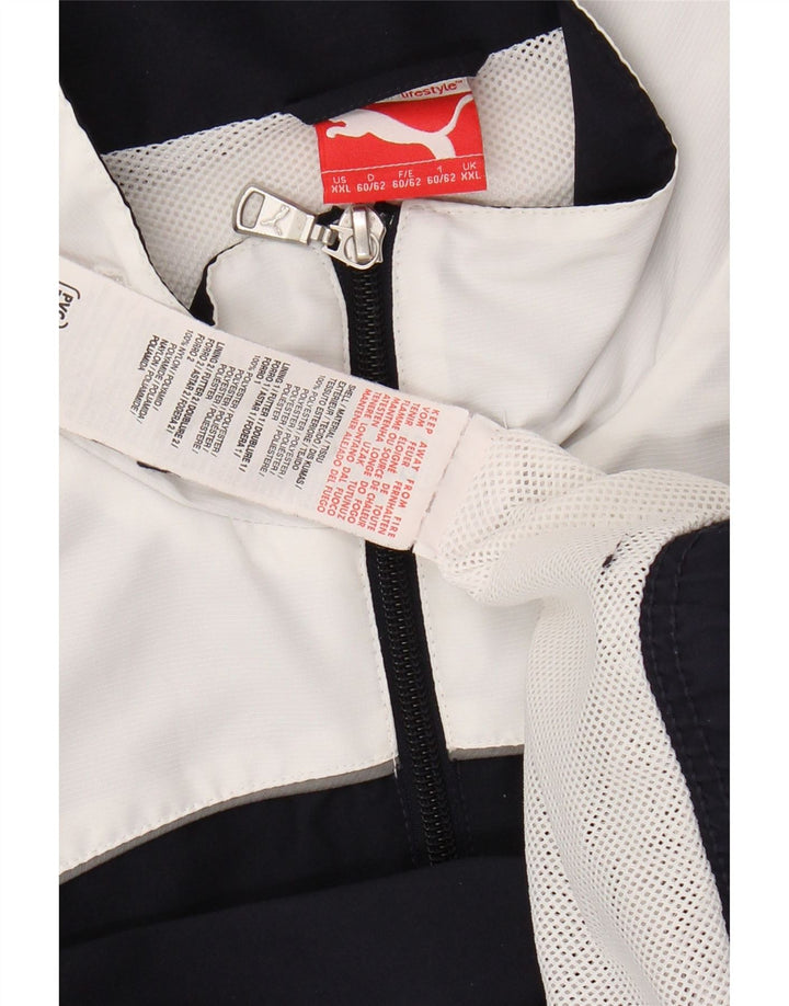 PUMA Grafisk træningsdragt topjakke til mænd 2XL Marineblå Colourblock Polyester