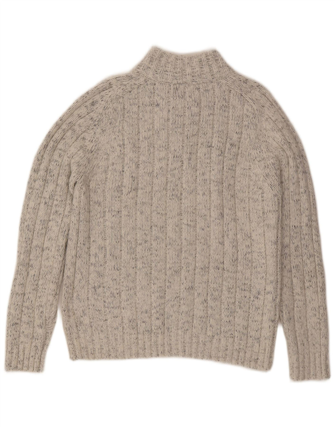 Marks & Spencer Herre sweater med lynlåshals mellembeige flækket akryl