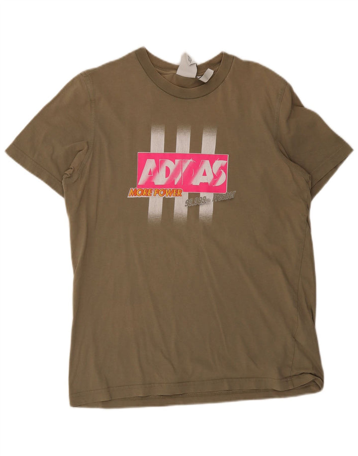 Adidas grafisk t-shirt til mænd, medium Khaki Bomuld