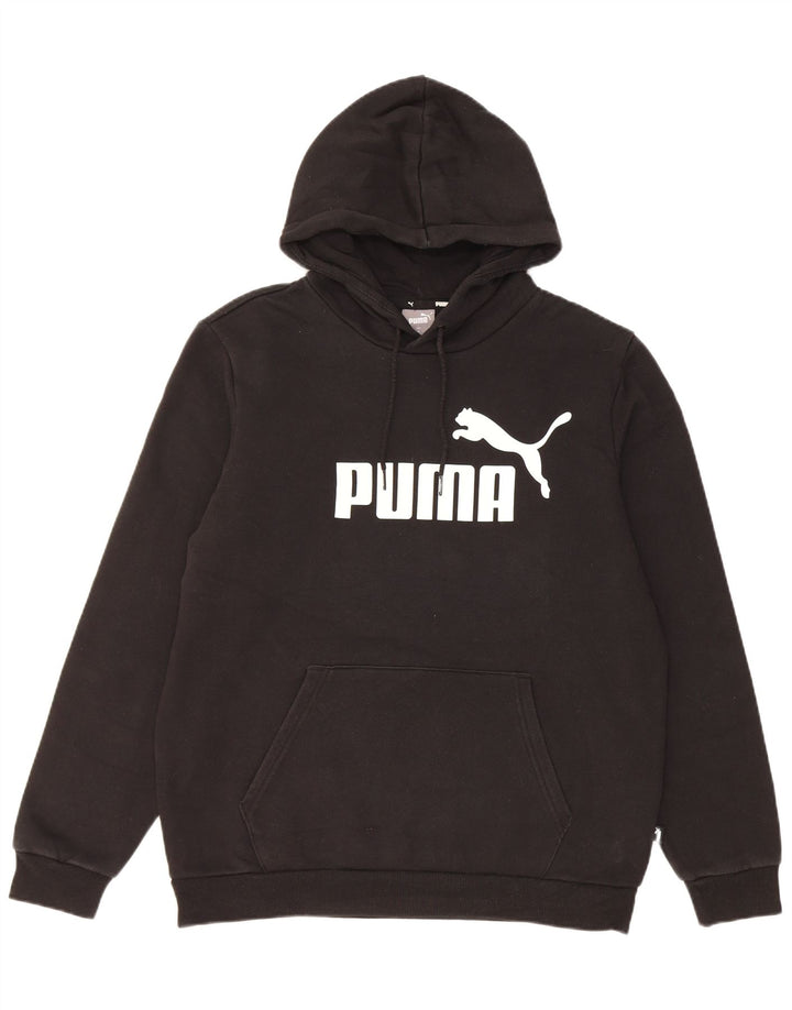 Puma Grafisk hættetrøje til mænd mellem sort bomuld