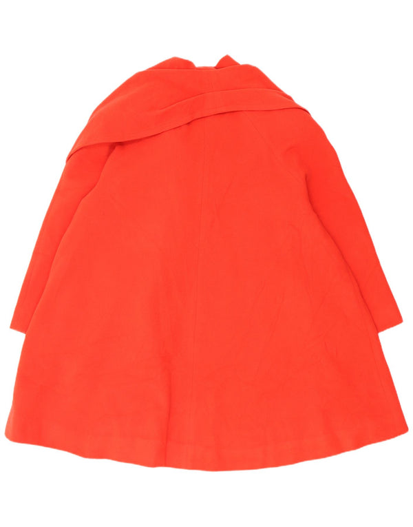 Vintage 3/4 ærmer oversize overfrakke til kvinder UK 10 Small Red Cashmere