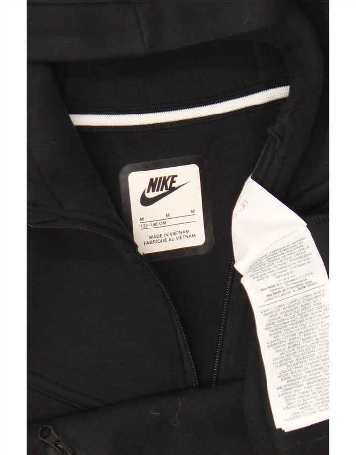 Nike hættetrøje med lynlås til drenge 10-11 år Medium Sort bomuld