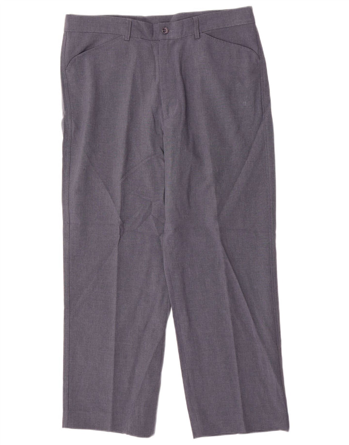 Farah Straight Casual Bukser til mænd W36 L29 Blå Polyester