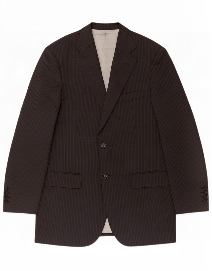 Marks & Spencer Herre 2-knaps blazerjakke UK 38 Medium Black Pinstripe