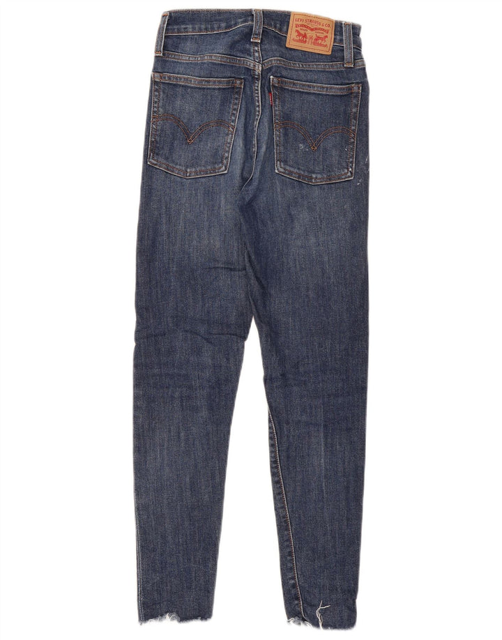 LEVI'S Dame Wedgie Skinny Jeans W24 L27 Blå Bomuld