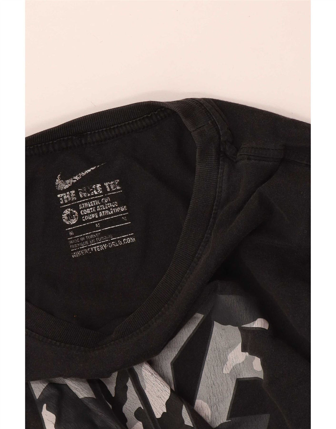 Nike Herre Athletic Cut Grafisk T-Shirt Top Medium Sort