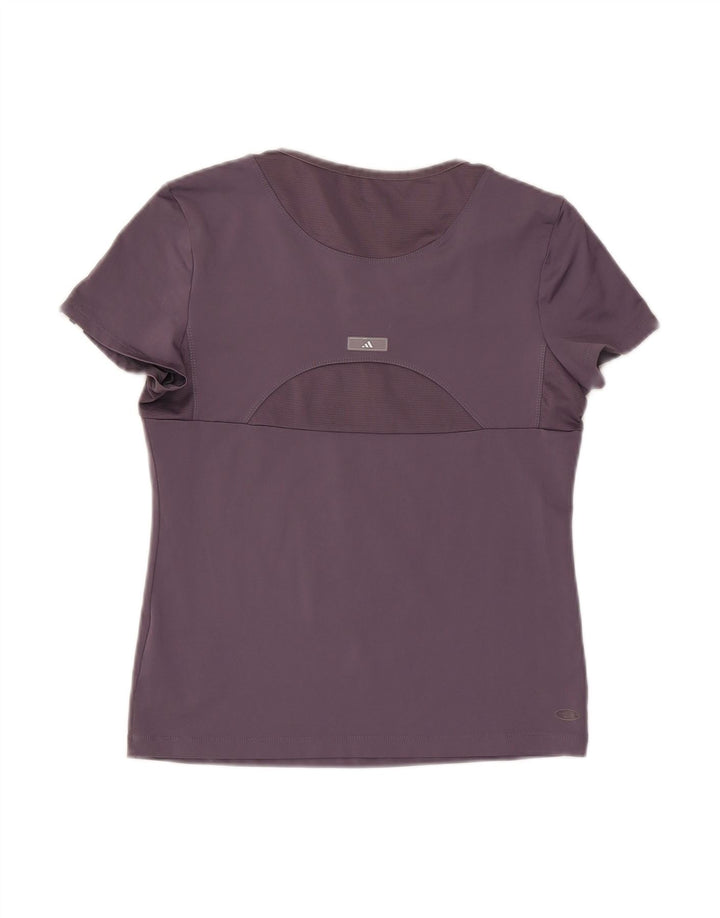 ADIDAS Womens T-Shirt Top UK 12 Medium Purple Polyester