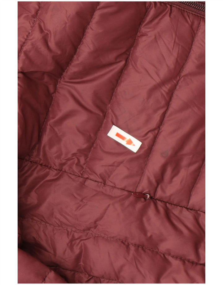 Schott Herre hættepolstret jakke UK 40 Large Burgundy Nylon