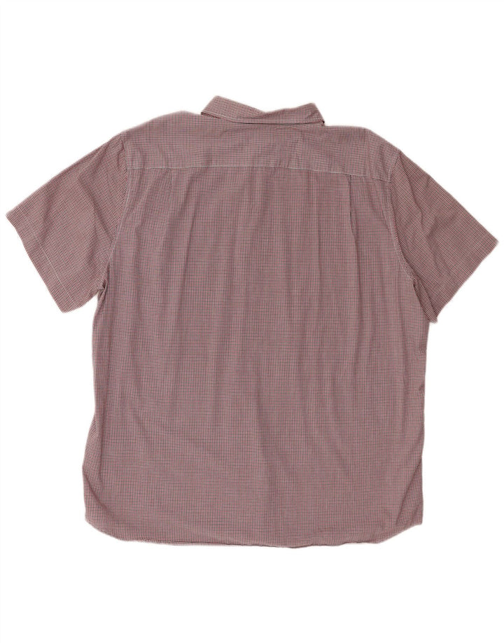 Lacoste Herre Kortærmet Regular Fit skjorte 2XL Rød Gingham Bomuld